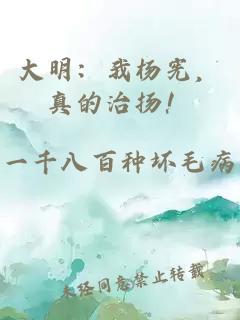大明：我楊憲，真的治揚！