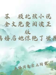 蘇婳顧北弦小說全文免費閱讀正版