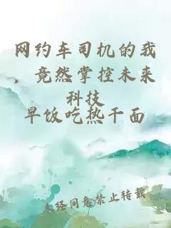 網(wǎng)約車司機(jī)的我,竟然掌控未來(lái)科技